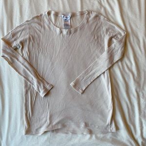 cream lightweight long sleeve Y2k knit top